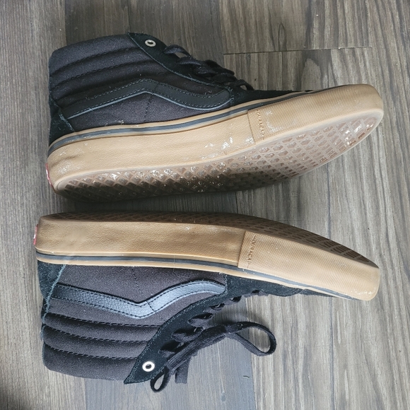 Vans Sk8-Hi Pro Skate ShoesGum Men's Size 8 Black Lace - Picture 3 of 7